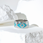 Blue Aurora Deco Ring