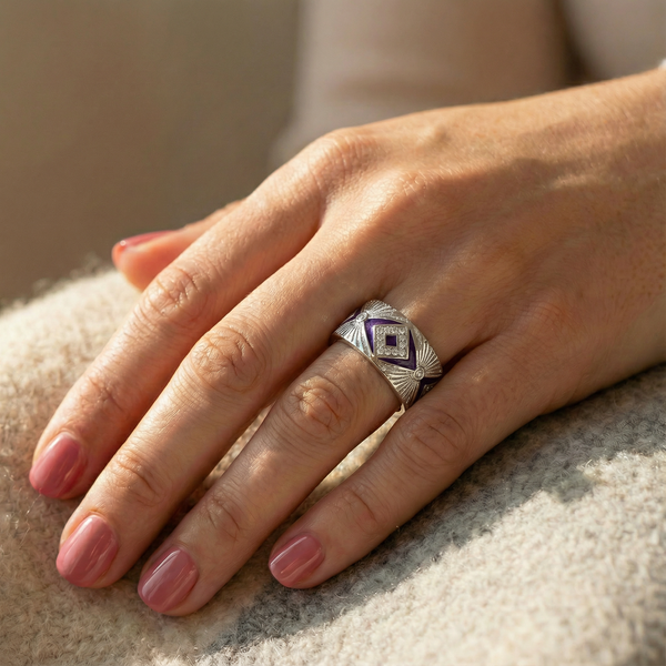 Purple Aurora Deco Ring