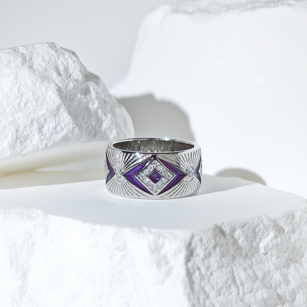 Purple Aurora Deco Ring