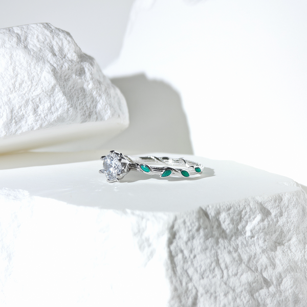 Moissanite Whispering Petal Ring