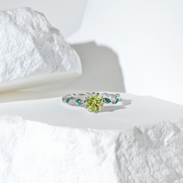 Peridot Whispering Petal Ring