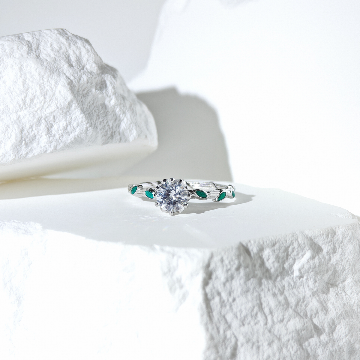 Moissanite Whispering Petal Ring