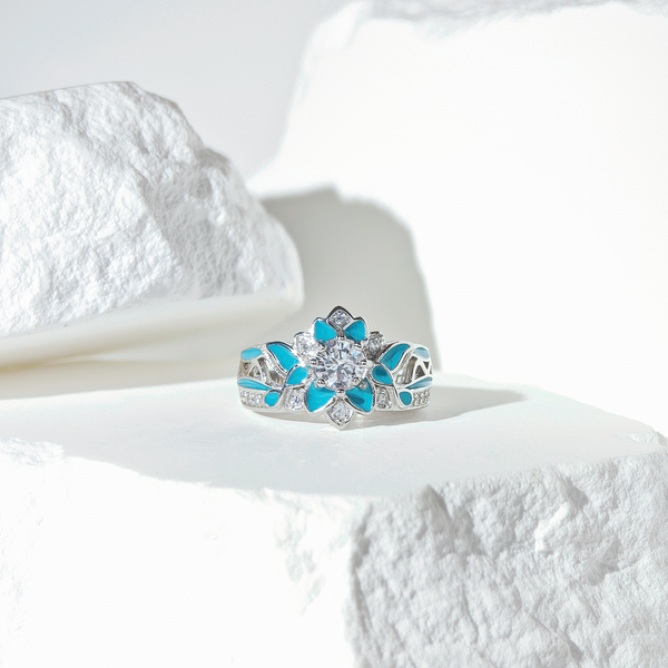 Moissanite Blooming Galaxy Ring