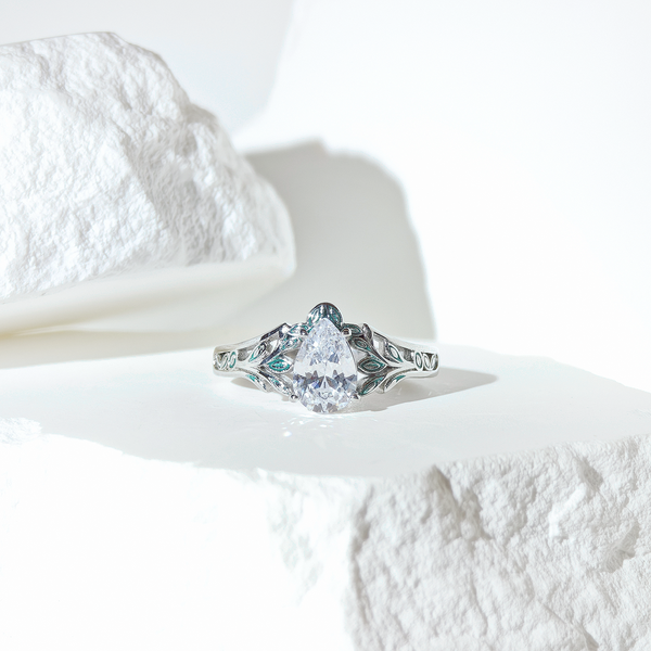 Moissanite Luna Tear Ring