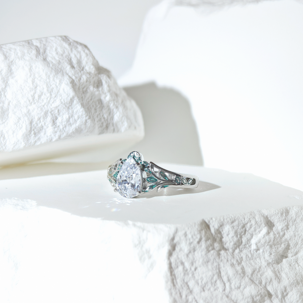 Moissanite Luna Tear Ring