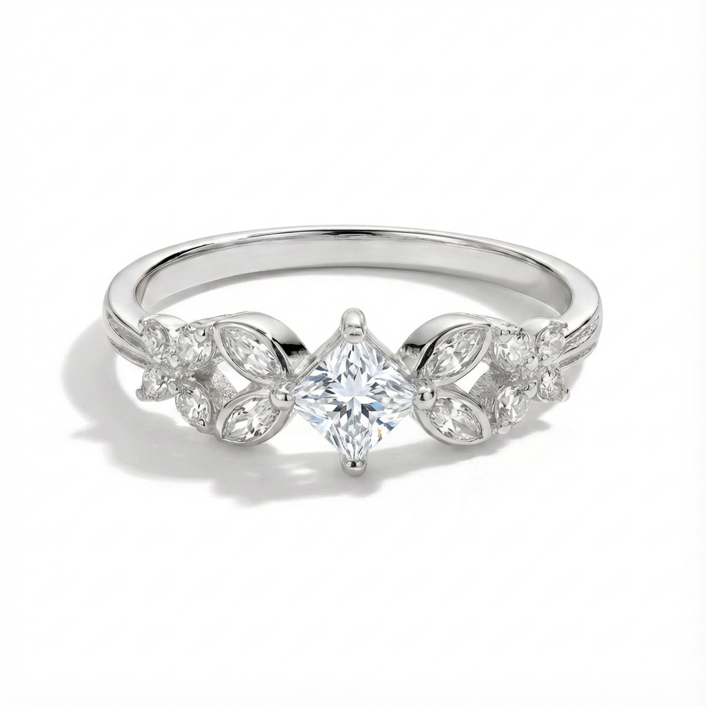 Moissanite Celestial Butterfly Ring