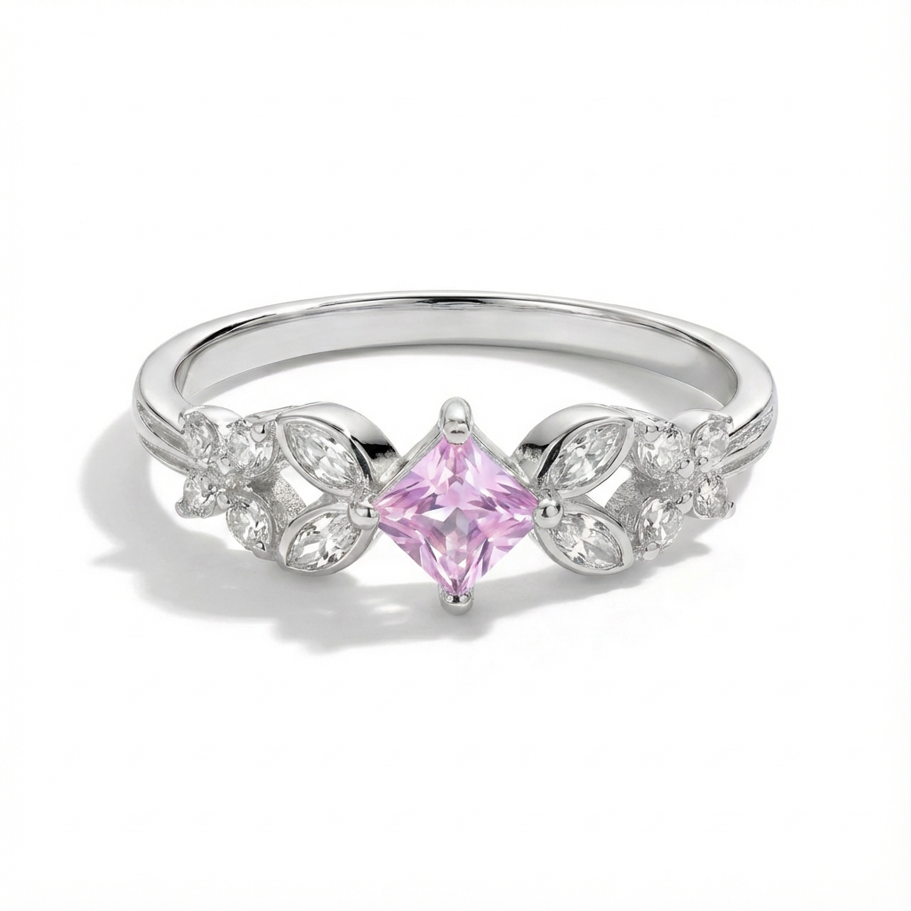 Rose Quartz Celestial Butterfly Ring