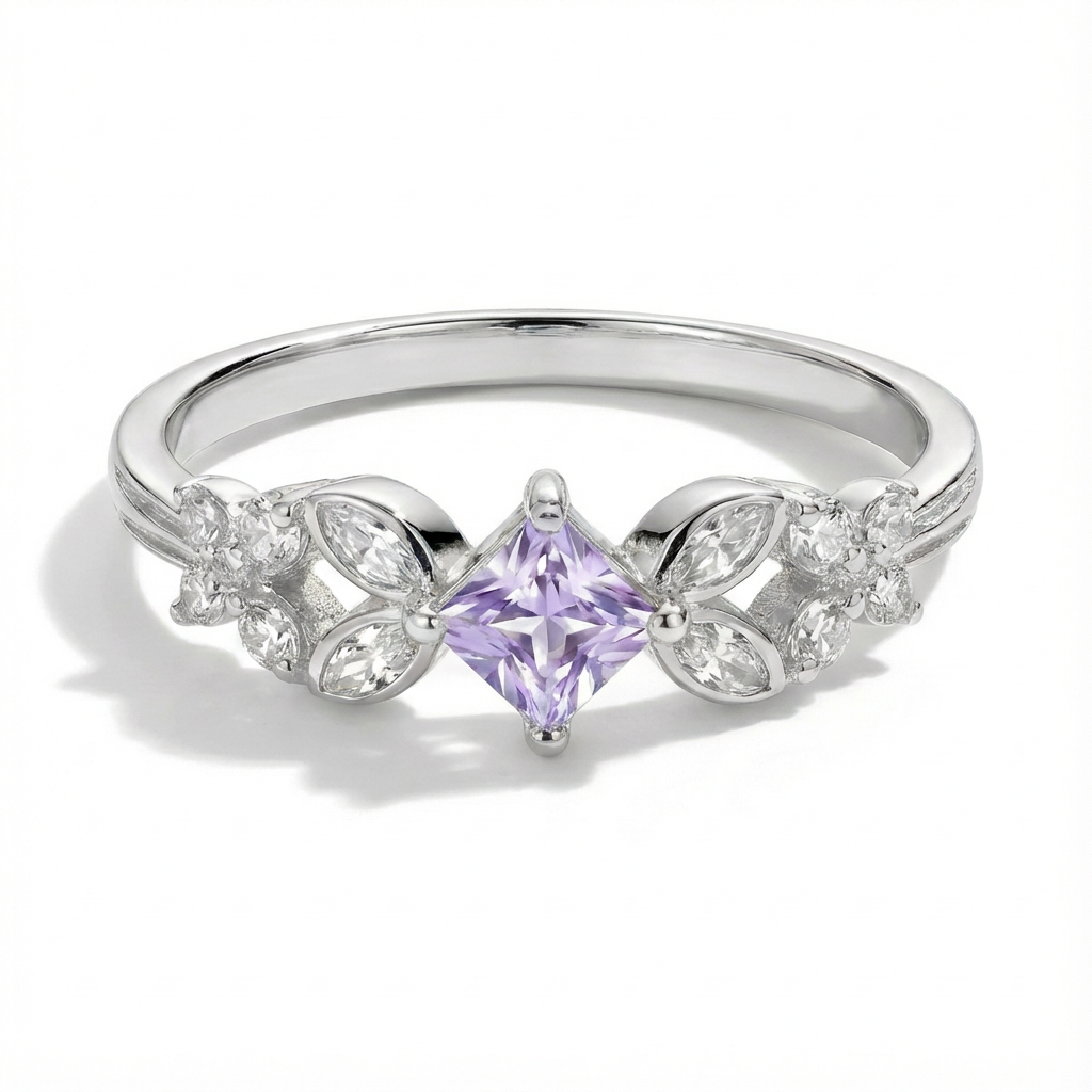 Amethyst Celestial Butterfly Ring