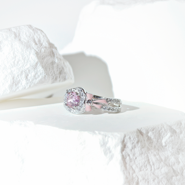 Rose Quartz Belle Bow Ring