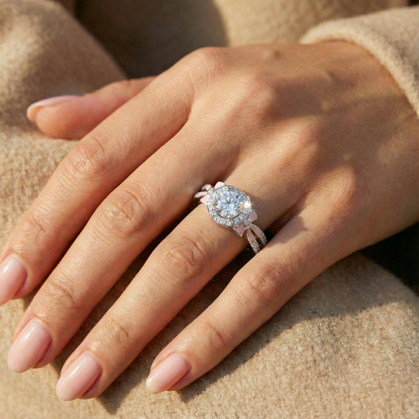 Moissanite Belle Bow Ring