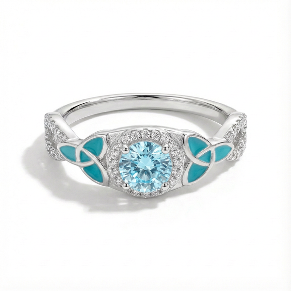 Aquamarine Butterfly Whisper Ring
