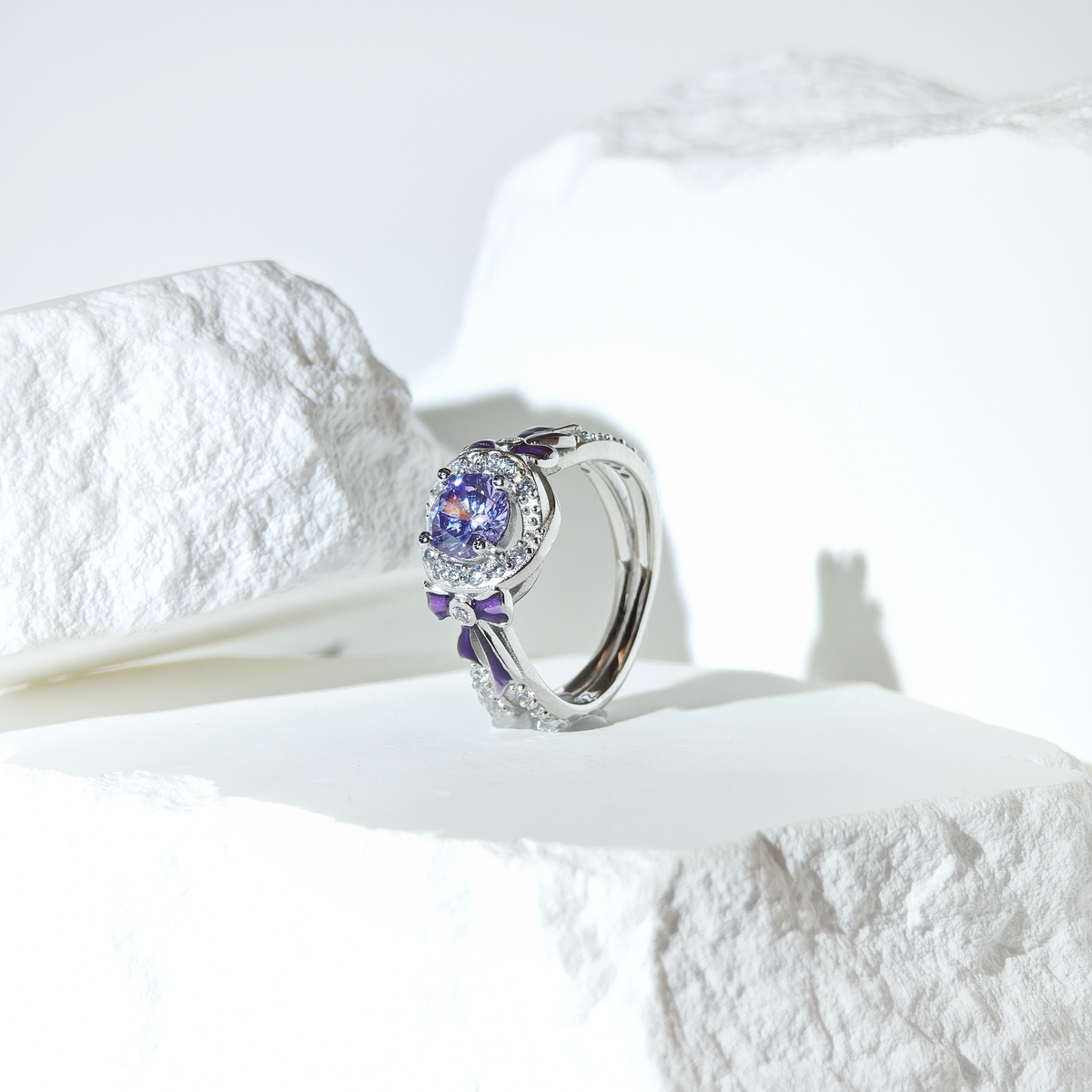 Amethyst Belle Bow Ring