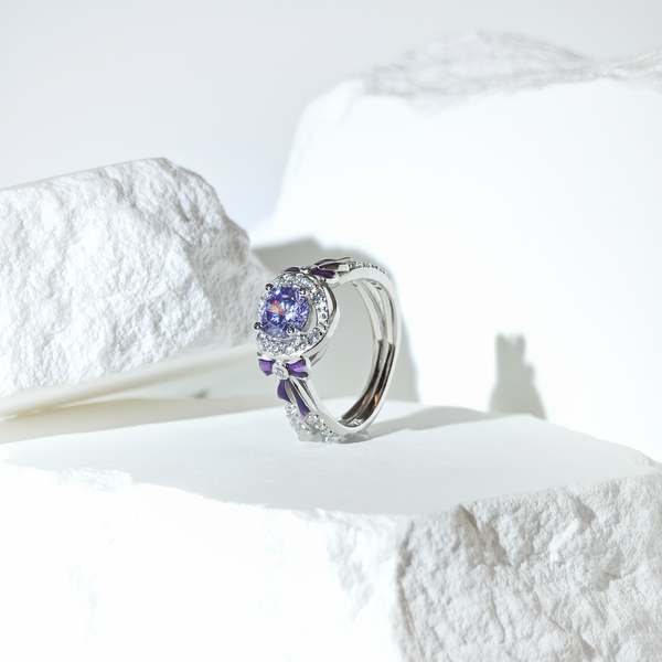 Amethyst Belle Bow Ring