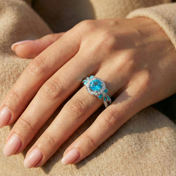 Aquamarine Belle Bow Ring