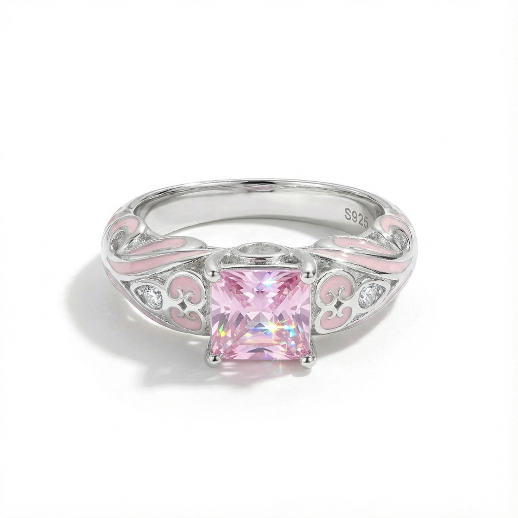 Rose Quartz Winds of Grace Ring