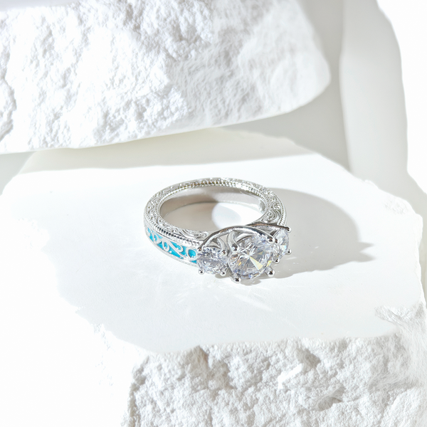 Moissanite Trinity Grace Ring