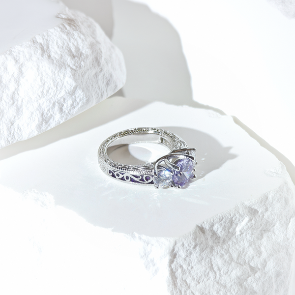 Amethyst Trinity Grace Ring