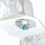 Aquamarine Trinity Grace Ring