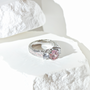 Rose Quartz Trinity Grace Ring