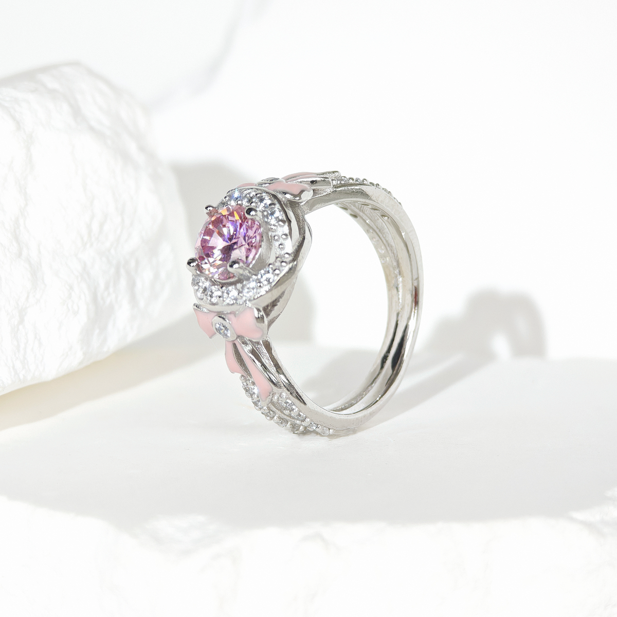 Rose Quartz Belle Bow Ring