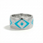 Blue Aurora Deco Ring
