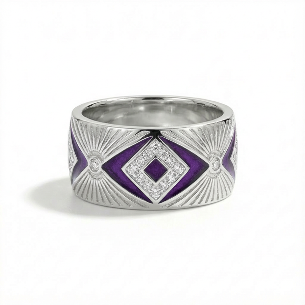Purple Aurora Deco Ring