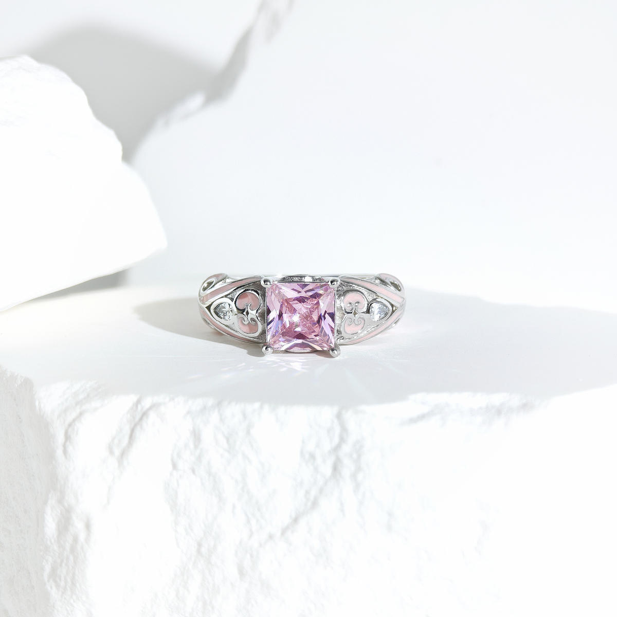 Rose Quartz Winds of Grace Ring