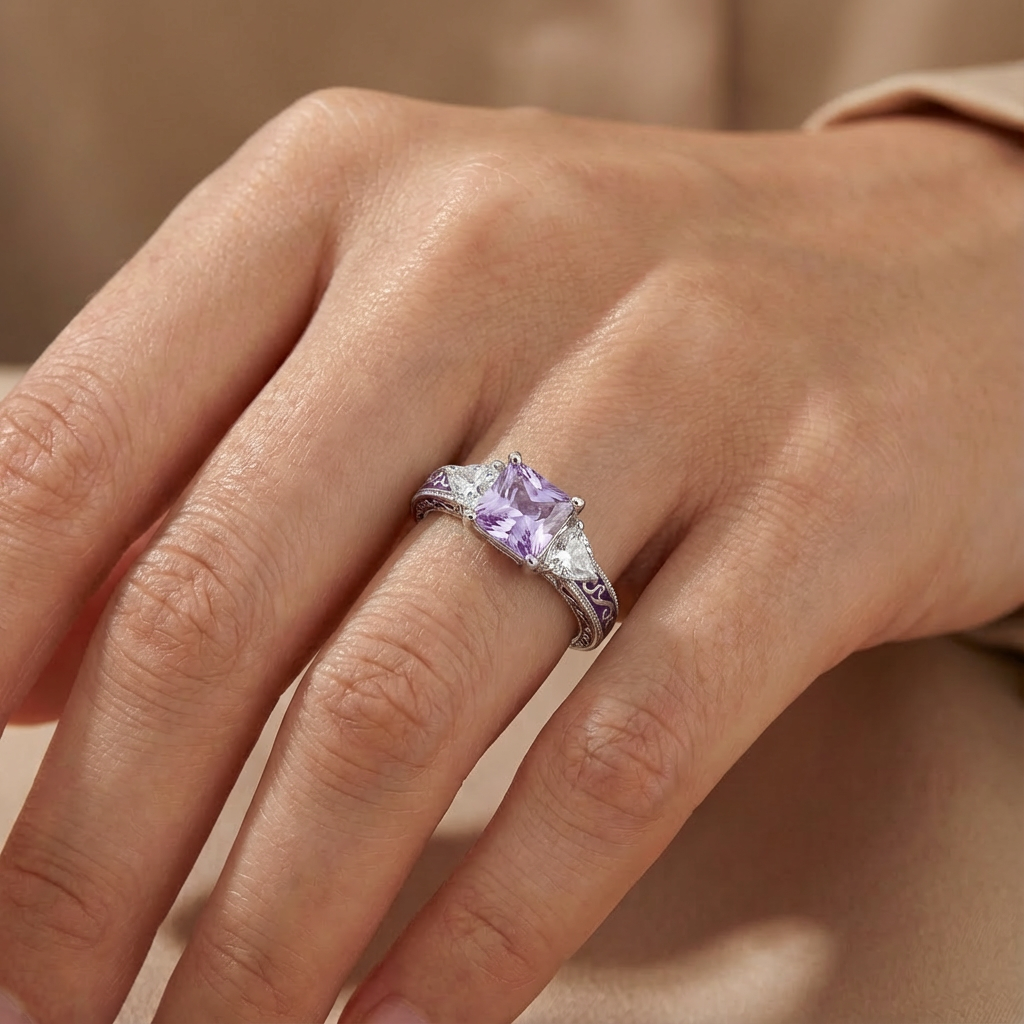 Amethyst Ethereal Crown Ring