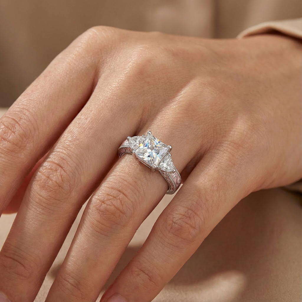 Moissanite Ethereal Crown Ring