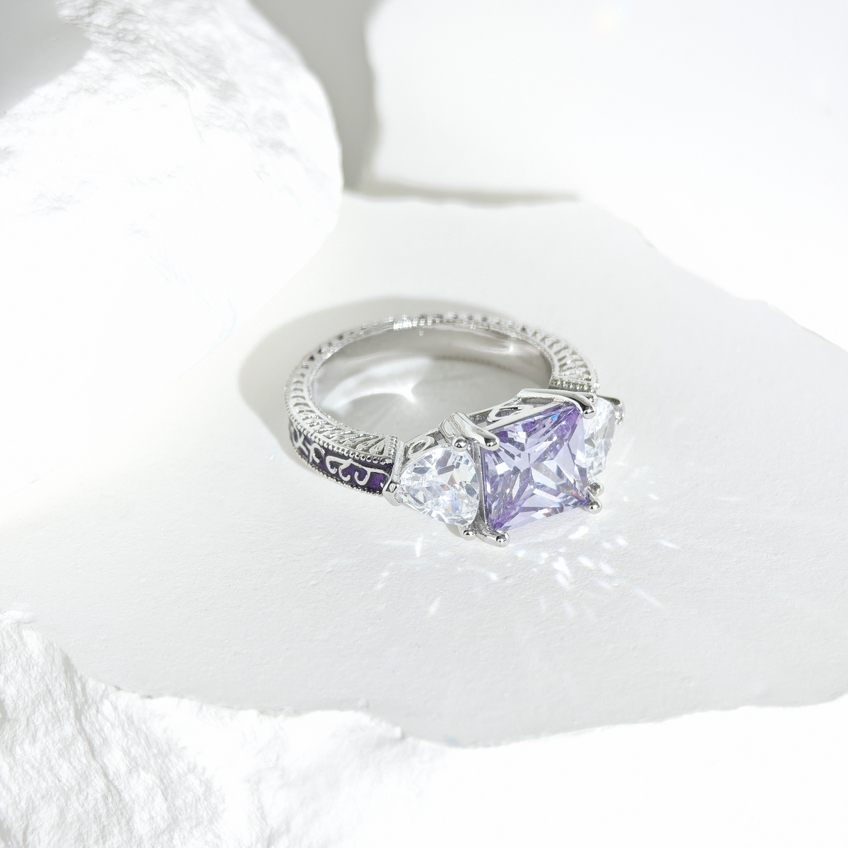 Amethyst Ethereal Crown Ring