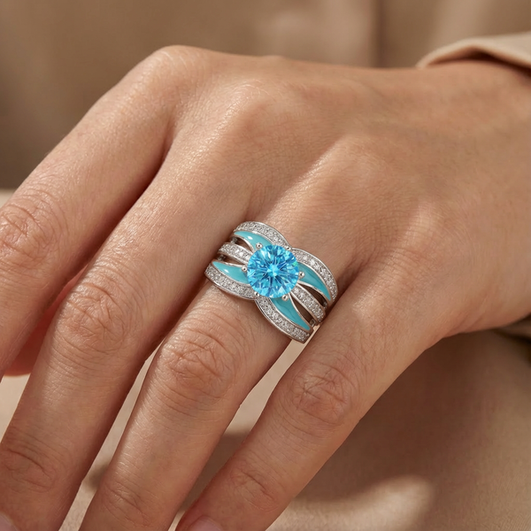 Aquamarine Celestial Flow Ring