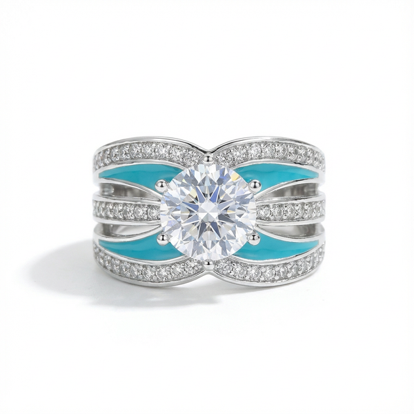 Moissanite Celestial Flow Ring