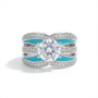 Moissanite Celestial Flow Ring