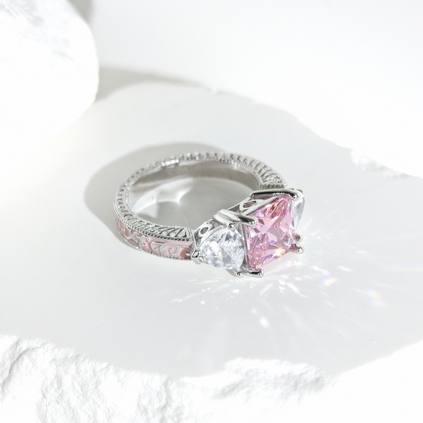 Rose Quartz Ethereal Crown Ring