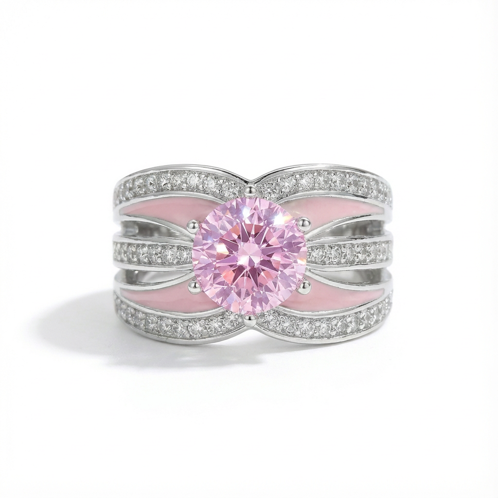 Rose Quartz Celestial Flow Ring