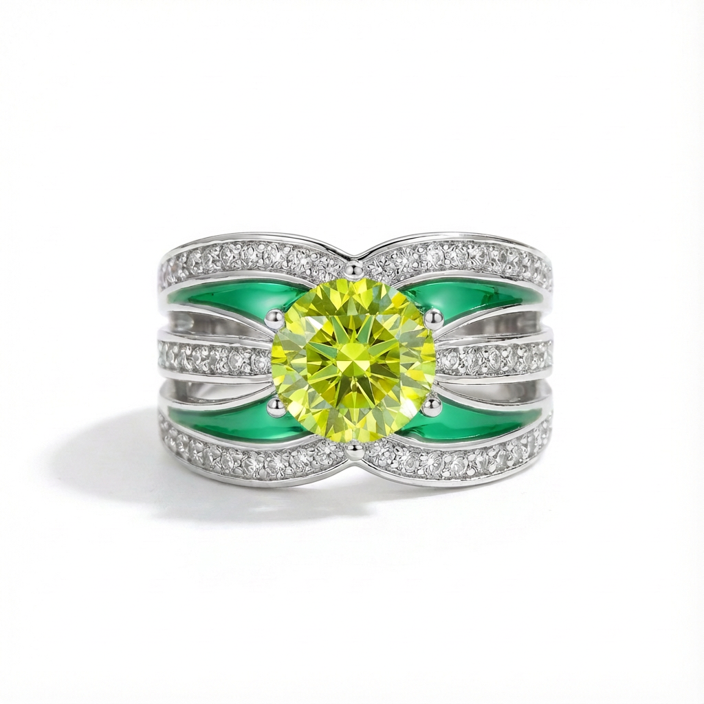 Peridot Celestial Flow Ring