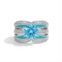 Aquamarine Celestial Flow Ring