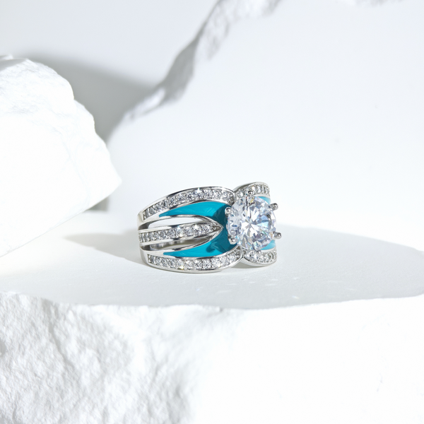 Moissanite Celestial Flow Ring