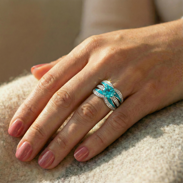 Aquamarine Celestial Flow Ring
