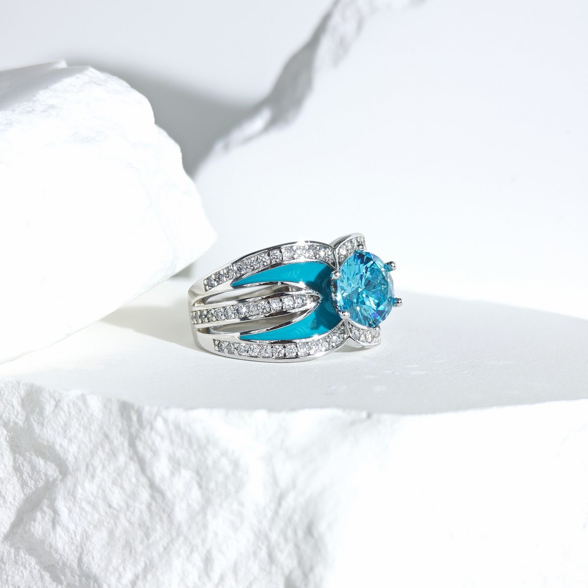 Aquamarine Celestial Flow Ring