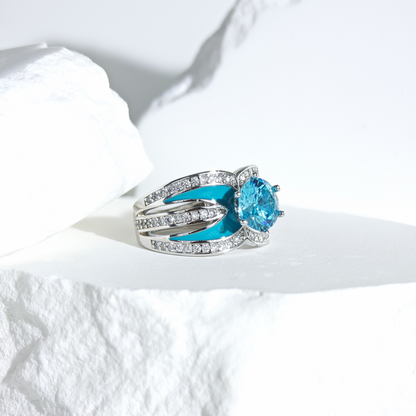 Aquamarine Celestial Flow Ring