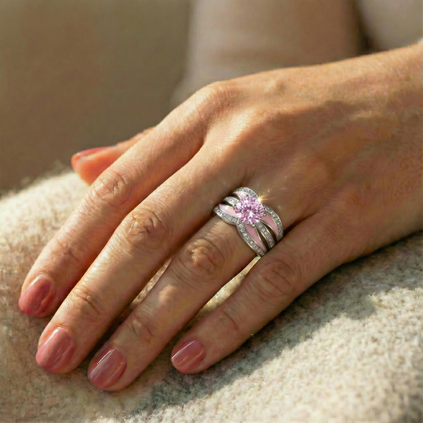 Rose Quartz Celestial Flow Ring