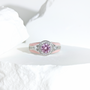 Rose Quartz Halo Glow Ring