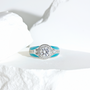 Moissanite Halo Glow Ring