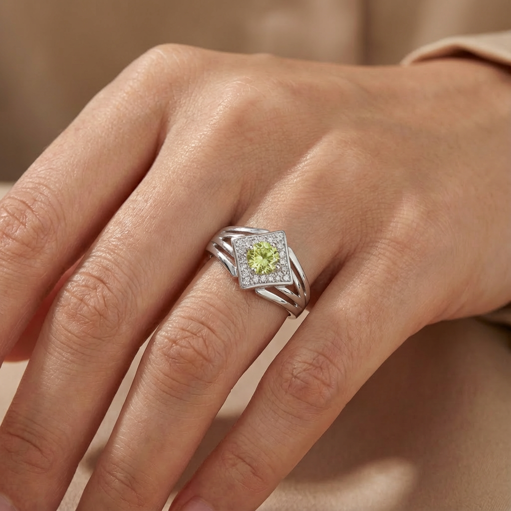 Peridot Celestial Prism Ring