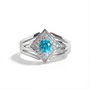 Aquamarine Celestial Prism Ring