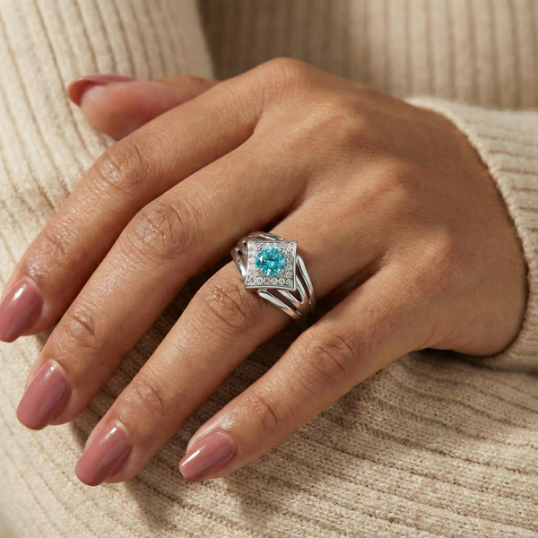 Aquamarine Celestial Prism Ring