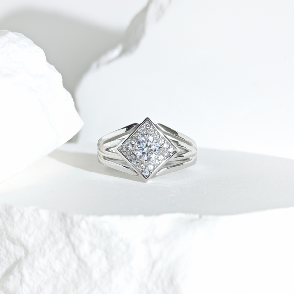 Moissanite Celestial Prism Ring