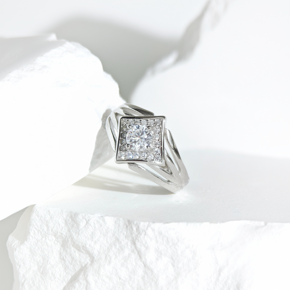 Moissanite Celestial Prism Ring