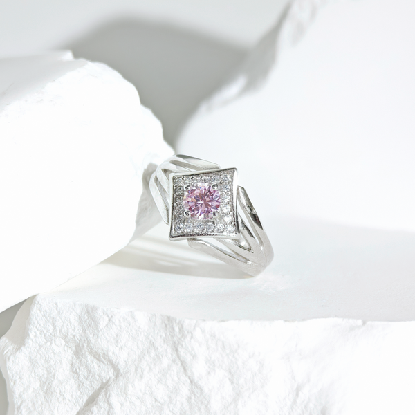 Rose Quartz Celestial Prism Ring